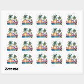 Zomerstemming Vierkante Sticker (Vel)