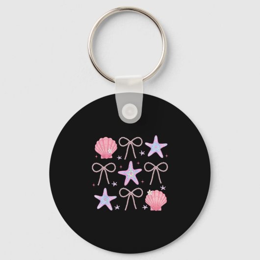 Zomerstemming Zeeschelp Zeester Coquette Parel Boo Sleutelhanger (Voorkant)