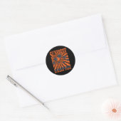 Zomerstemming, Zonsondergangsgolf, Zonneschijnpara Ronde Sticker (Envelop)