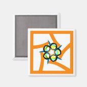 Zomerster - Sinaasappel Magneet (Voorkant / Achterkant)