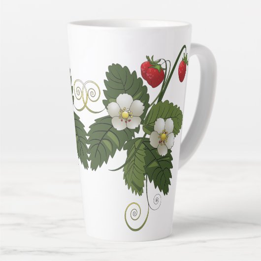 Zomerstijl Aardbei Latte Mok (Rechterhoek)