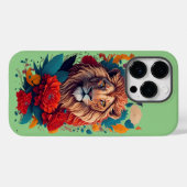 Zomerstijl Leeuw, bloemig Case-Mate iPhone Case (Achterkant (horizontaal))
