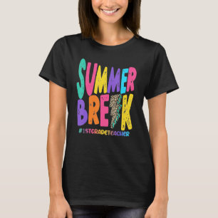 Zomerstop 1e klas leraar vervangende luipaard lesg t-shirt