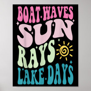 Zomerstop Boot Golfslag Zonnestralen Niets Is Leuk Poster