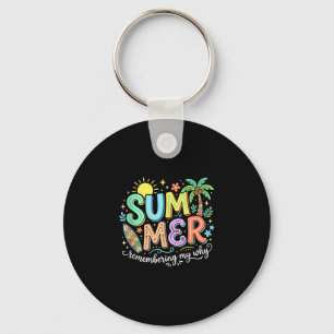 Zomerstop herinneren waarom inspirerende strand sleutelhanger