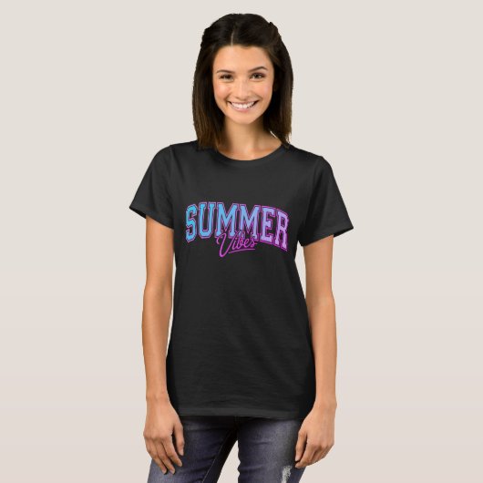 Zomerstraling Strand Esthetiek T-shirt (Voorkant volledig)