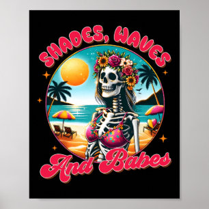 Zomerstraling Strandvakantie Zomer Shades Golven A Poster