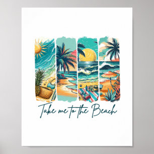 Zomerstraling Strandvakantie Zomertijd Brengt Me N Poster