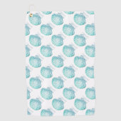 zomerstrand blauwgroen blauwe waterverf zeeschildp golfhanddoek (Voorkant)