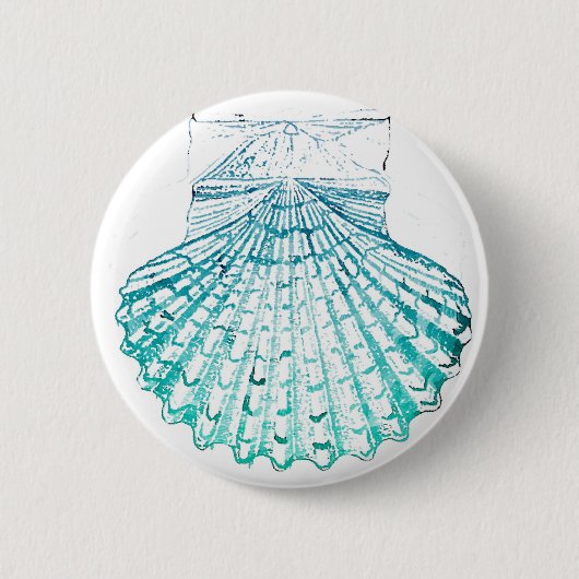 zomerstrand blauwgroen blauwe waterverf zeeschildp ronde button 5,7 cm (Voorkant)