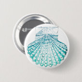 zomerstrand blauwgroen blauwe waterverf zeeschildp ronde button 5,7 cm (Voorkant /achterkant)