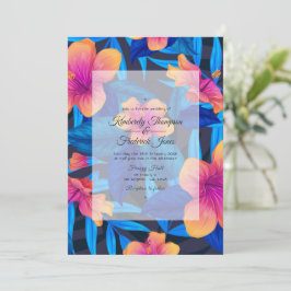 Zomerstrand Bloemen Bruiloft Kaart