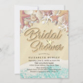 Zomerstrand Bruiloft Bridal Shower Zeester Kaart (Voorkant)