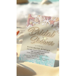 Zomerstrand Bruiloft Bridal Shower Zeester Kaart