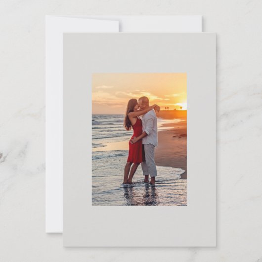 Zomerstrand bruiloft monogram foto save the date (Achterkant)