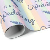 Zomerstrand Bruiloft Oceaan Schelp Regenboog Stree Cadeaupapier (Rol Hoek)