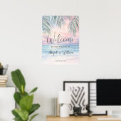 Zomerstrand Bruiloft Welkomstbord Poster (Thuiskantoor)