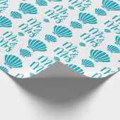 Zomerstrand Bruiloft Witte Achtergrond Naadloos  Cadeaupapier (Hoek)