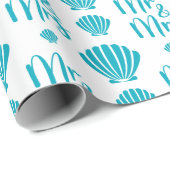 Zomerstrand Bruiloft Witte Achtergrond Naadloos  Cadeaupapier (Rol Hoek)