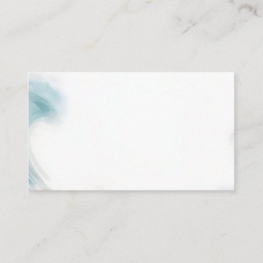 Zomerstrand bruiloftsfeest met blauwe zee informatiekaartje (Achterkant)