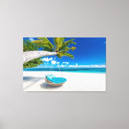 Zomerstrand Canvas Afdruk (Voorkant)