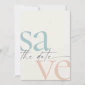 Zomerstrand Eenvoudige Foto Save The Date (Voorkant)