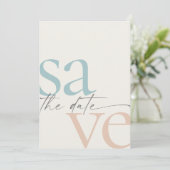 Zomerstrand Eenvoudige Foto Save The Date (Staand voorkant)