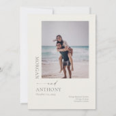 Zomerstrand Eenvoudige Foto Save The Date (Achterkant)