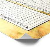 Zomerstrand Eeuwigdurende Verjaardagskalender Poster (Hoek)