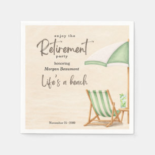 Zomerstrand Elegante Groene Stoelen Pensioenfeest Servet