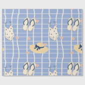 Zomerstrand Essentials Patroon (1) Cadeaupapier (Vlak)
