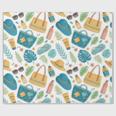 Zomerstrand Essentials Patroon (1) Cadeaupapier (Vlak)