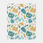Zomerstrand Essentials Patroon (1) Fleece Deken (Voorkant)