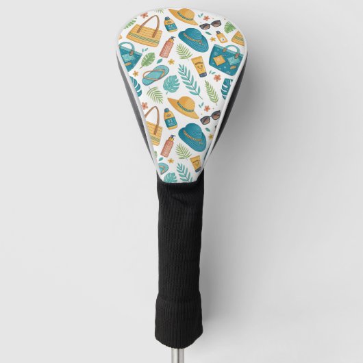 Zomerstrand Essentials Patroon (1) Golfheadcover (Voorkant)