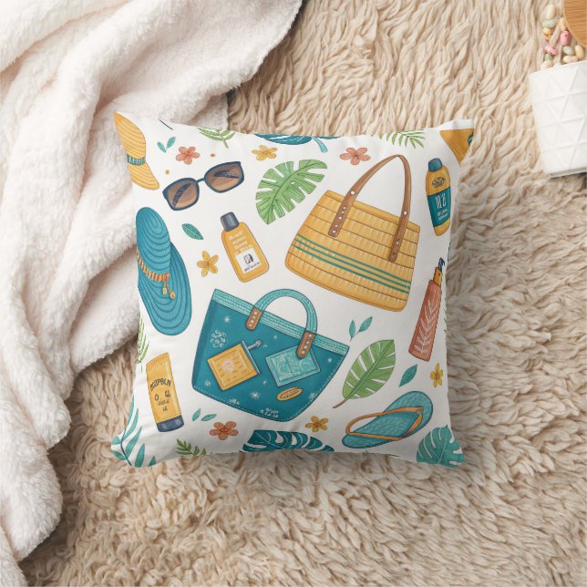 Zomerstrand Essentials Patroon (1) Kussen (Deken)