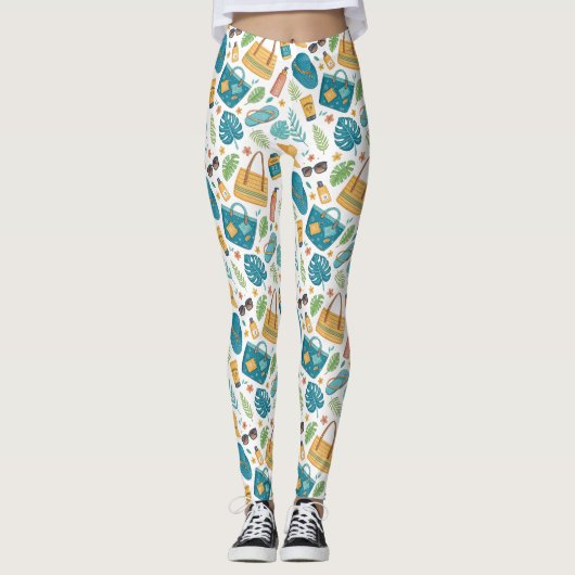 Zomerstrand Essentials Patroon (1) Leggings (Voorkant)