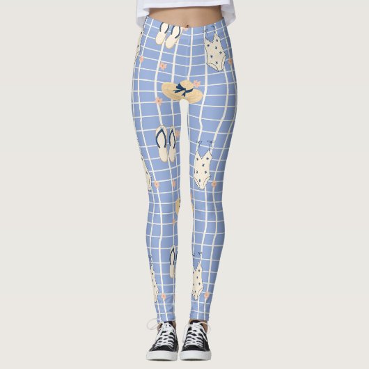 Zomerstrand Essentials Patroon (1) Leggings (Voorkant)