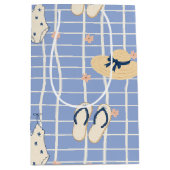 Zomerstrand Essentials Patroon (1) Medium Cadeauzakje (Voorkant)
