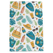 Zomerstrand Essentials Patroon (1) Medium Cadeauzakje (Voorkant)