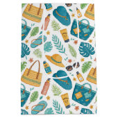 Zomerstrand Essentials Patroon (1) Medium Cadeauzakje (Achterkant)