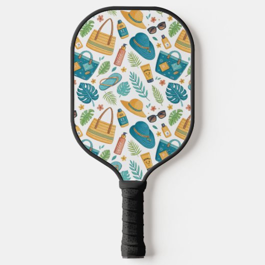 Zomerstrand Essentials Patroon (1) Pickleball Paddle (Voorkant)