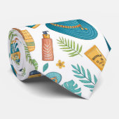 Zomerstrand Essentials Patroon (1) Stropdas (Opgerold)