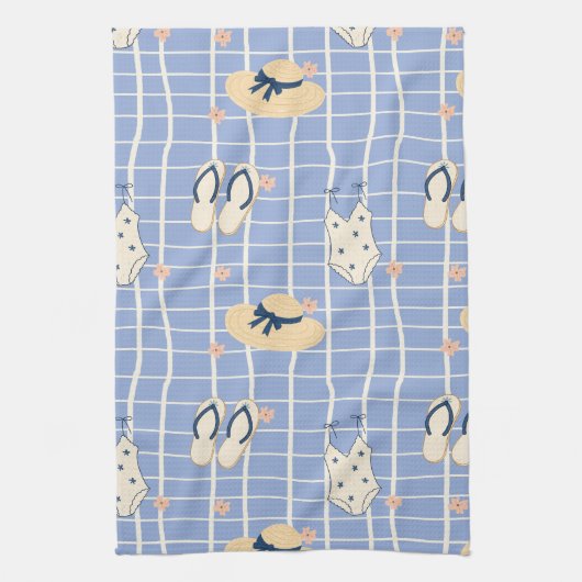 Zomerstrand Essentials Patroon (1) Theedoek (Verticaal)