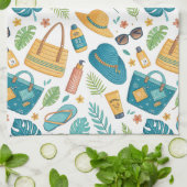 Zomerstrand Essentials Patroon (1) Theedoek (Gevouwen)