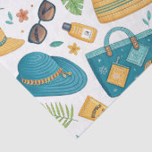 Zomerstrand Essentials Patroon (1) Tissuepapier (Detail)