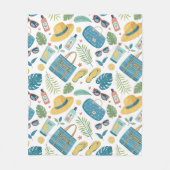 Zomerstrand Essentials Patroon (2) Fleece Deken (Voorkant)