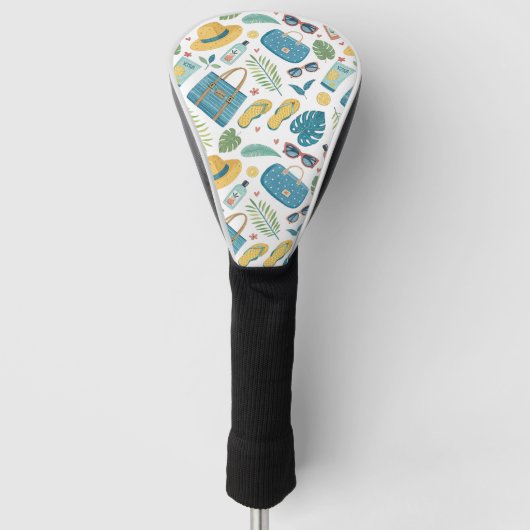 Zomerstrand Essentials Patroon (2) Golfheadcover (Voorkant)