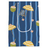Zomerstrand Essentials Patroon (2) Medium Cadeauzakje (Achterkant)