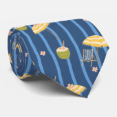 Zomerstrand Essentials Patroon (2) Stropdas (Opgerold)