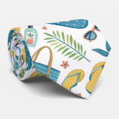 Zomerstrand Essentials Patroon (2) Stropdas (Opgerold)